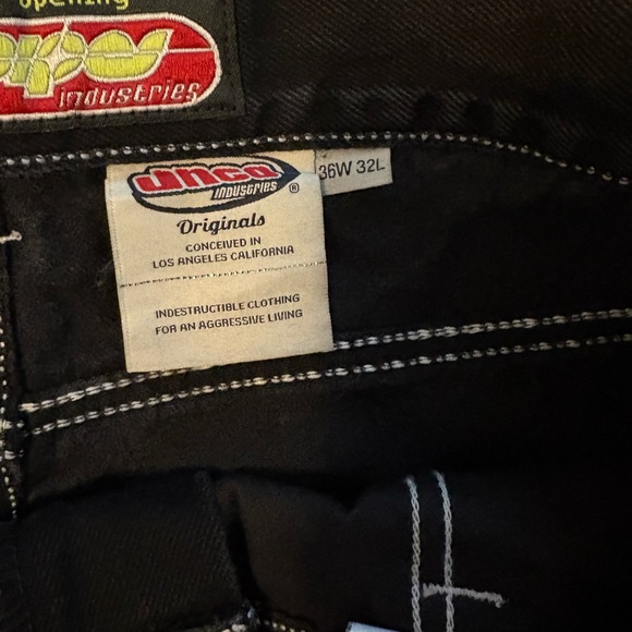 Mens JNCO Jeans Black Wide Leg 36/32 - Picture 5 of 7